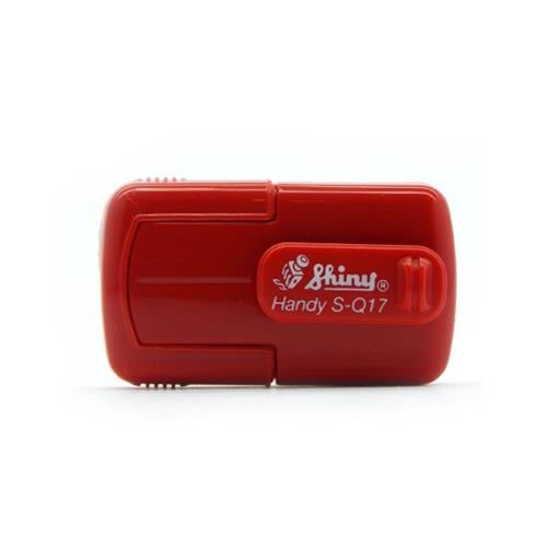 Carimbo de Bolso Shiny Handy Stamp Sq17 Vermelho Placa Texto Quadrada 17x17mm