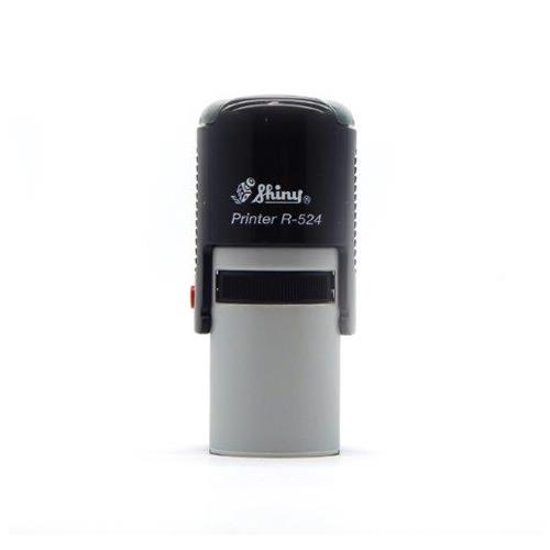 Carimbo Automatico Shiny Printer R524 Preto Placa Texto Redonda 24mm