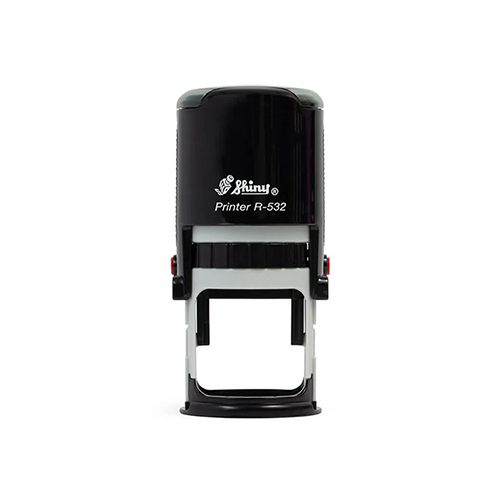 Carimbo Automatico Shiny Printer R532 Preto Placa Texto Redonda 32mm