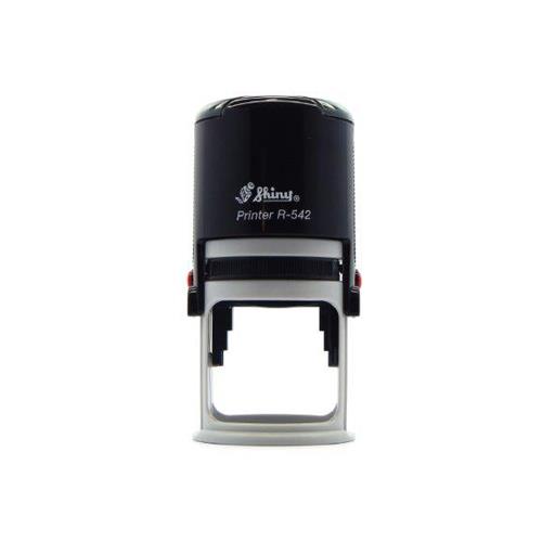 Carimbo Automatico Shiny Printer R542 Preto Placa Texto Redonda 42mm