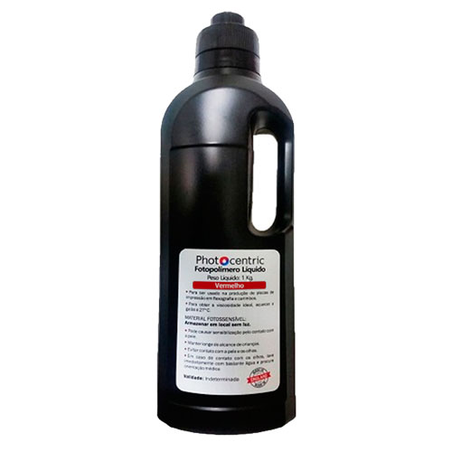 Polimero Fotossensível  Photocentric Vermelho para Producão de Carimbos Frasco 1 Kg