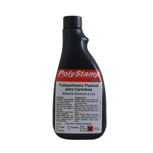 Polimero Fotossensível Polystamp Verde para Produção de Carimbos Frasco 450g