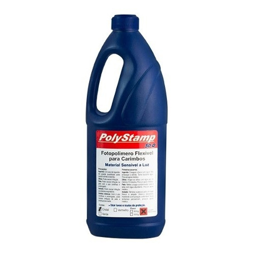 Polimero Fotossensível Polystamp Cristal para Produção de Carimbos Frasco 900g