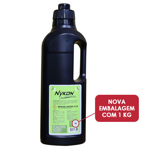 Polimero Fotossensível Nykon Verde para Produção de Carimbos Frasco 1 Kg