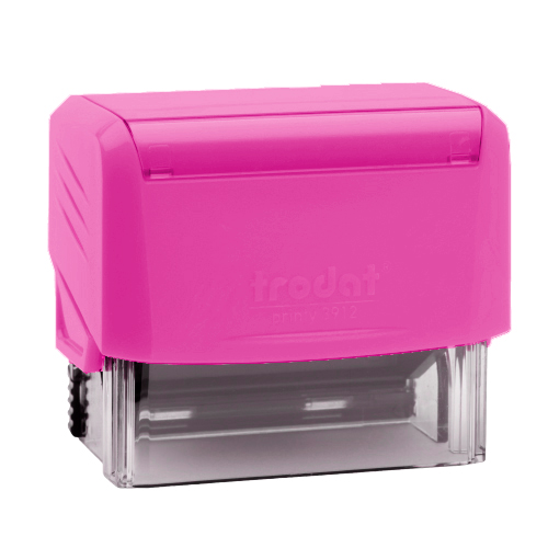 Carimbo Automatico Trodat Printy 3912 Rosa Fucsia  Placa Texto Retangular 18x47mm
