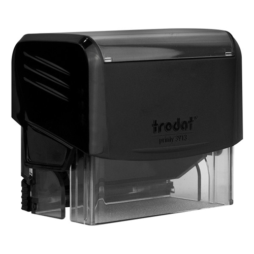Carimbo Automatico Trodat Printy 3913 Preto Placa Texto Retangular 22x58mm