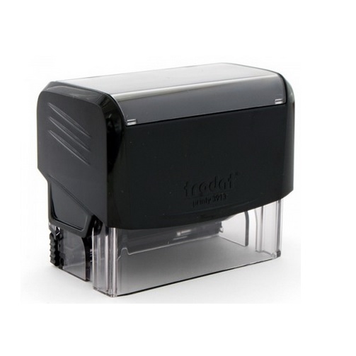 Carimbo Automatico Trodat Printy 3915 Preto Placa Texto Retangular 25x70mm