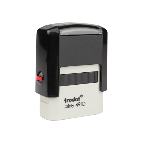 Carimbo Automatico Trodat Printy 4910 Preto Placa Texto Retangular 10x26mm