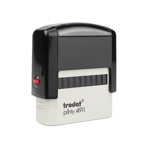 Carimbo Automatico Trodat Printy 4911 Preto Placa Texto Retangular 14x38mm