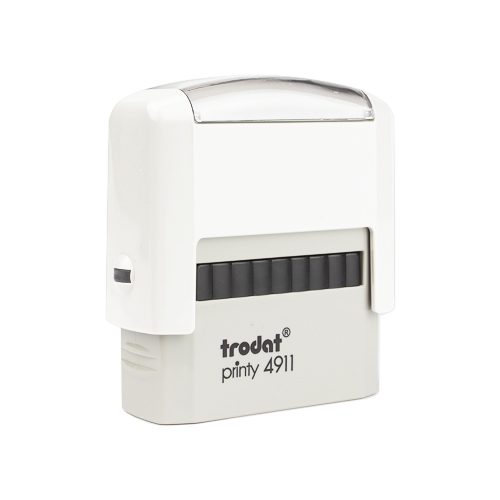 Carimbo Automatico Trodat Printy 4911 Branco Placa Texto Retangular 14x38mm