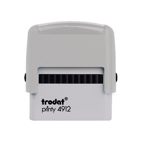 Carimbo Automatico Trodat Printy 4912 Cinza Placa Texto Retangular 18x47mm