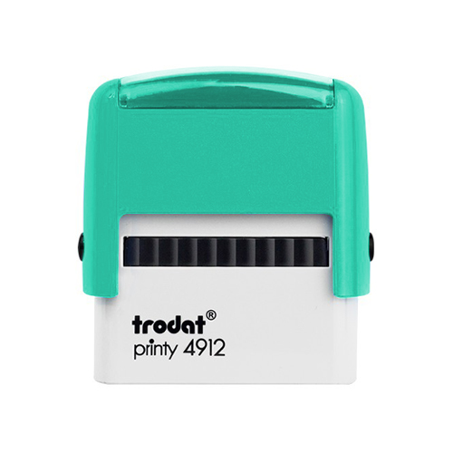 Carimbo Automatico Trodat Printy 4912 Menta Placa Texto Retangular 18x47mm