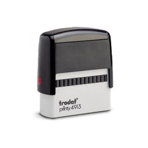 Carimbo Automatico Trodat Printy 4913 Preto Placa Texto Retangular 22x58mm