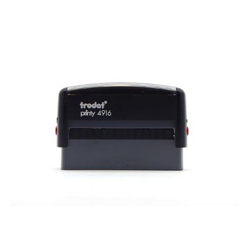 Carimbo Automatico Trodat Printy 4916 Preto Placa Texto Retangular 10x70mm
