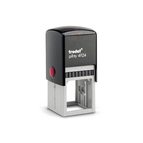 Carimbo Automatico Trodat Printy 4924 Preto Placa Texto Quadrada 40x40mm