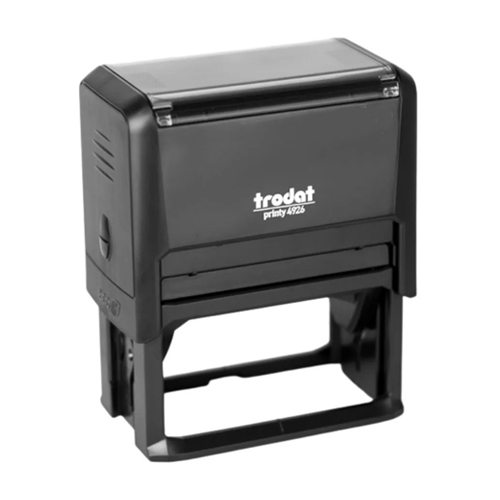 Carimbo Automatico Trodat Printy 4926 Preto Placa Texto Retangular 38x75mm