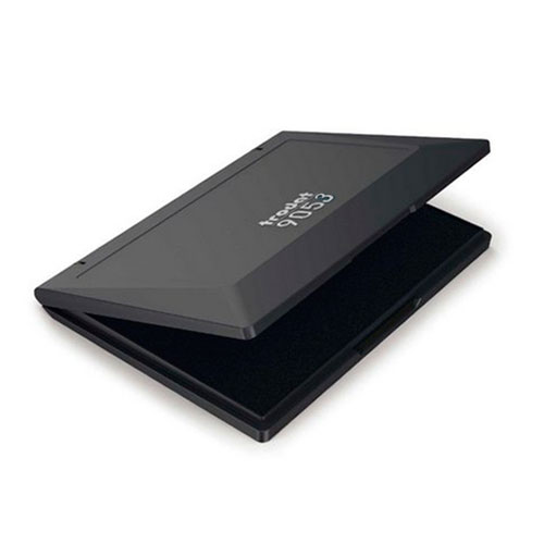 Almofada para Carimbo Trodat 9053 Preta com Tampa de Plástico Retangular 90x160mm