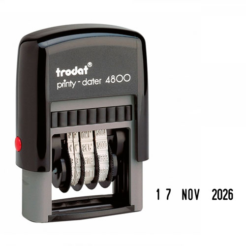 Carimbo Datador Automático Trodat Printy 4800 Preto 3mm