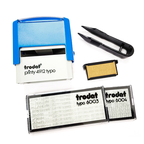 Carimbo de Montar Trodat Printy 4912 Typo Placa Texto Retangular 18x47mm