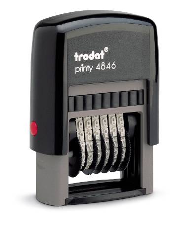 Carimbo Numerador Trodat Printy 4846 Preto 6 Digitos 4mm