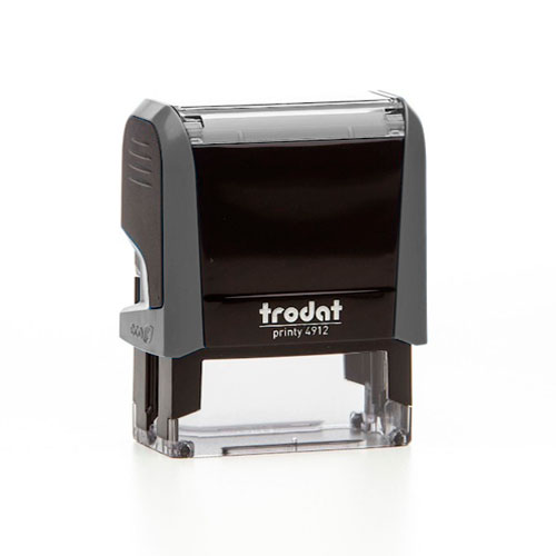 Carimbo Automatico Trodat Printy 4912 P4.0 Cinza Texto Retangular 18x47mm