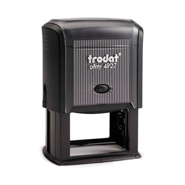 Carimbo Automatico Trodat Printy 4927 P4.0 Preto Placa Texto Retangular 40x60mm