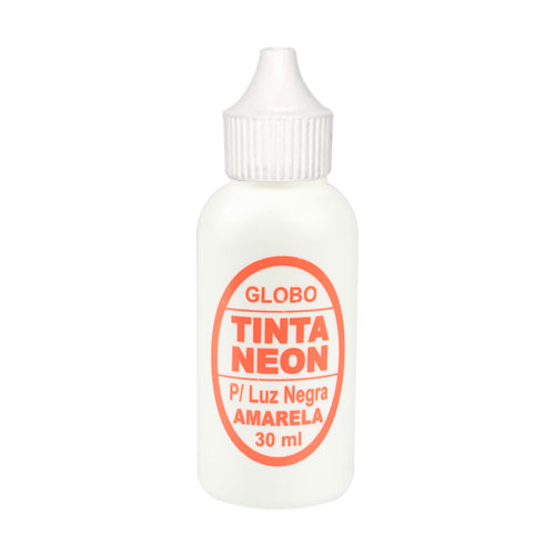 Tinta Amarela Neon Fluorescente para Carimbo Frasco 30ml