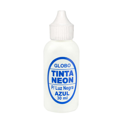 Tinta Azul Neon Fluorescente para Carimbo Frasco 30ml