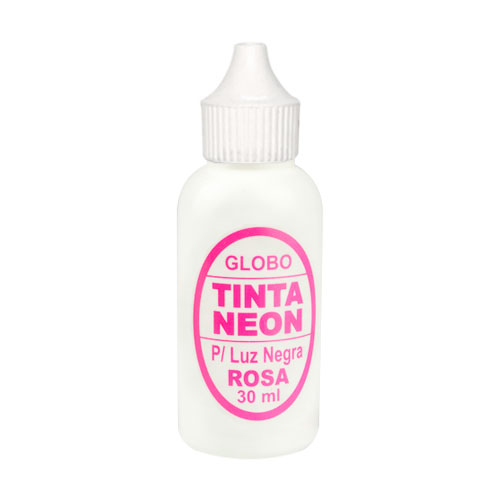 Tinta Rosa Neon Fluorescente para Carimbo Frasco 30ml