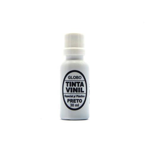 Tinta Vinil Preta Secagem Rápida Frasco 30ml